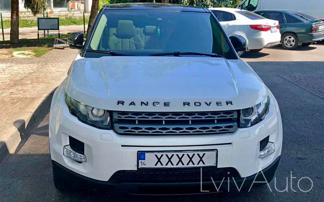 Аренда Range Rover Evoque на свадьбу Львів