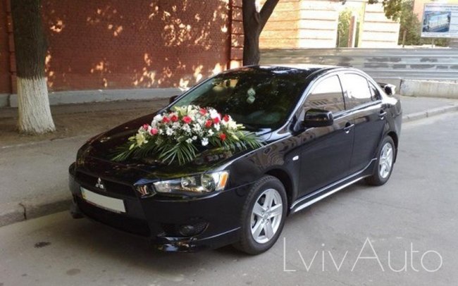 Аренда Mitsubishi Lancer X на свадьбу Львів